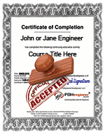 PDHengineer Certificate of Completion