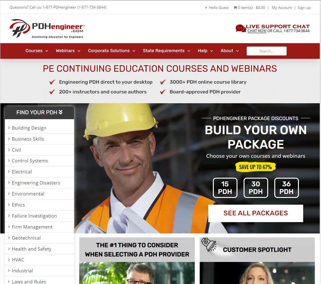 TEST2 PE Continuing Education Courses and Webinars